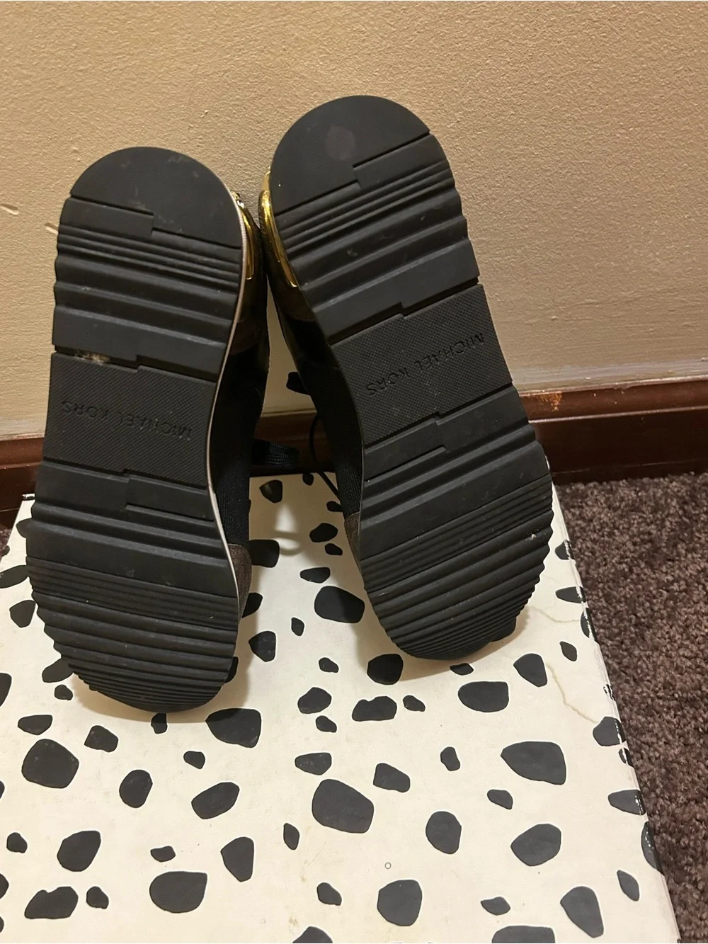 Michael Kors Black and Brown Women’s Low-Top Sneakers